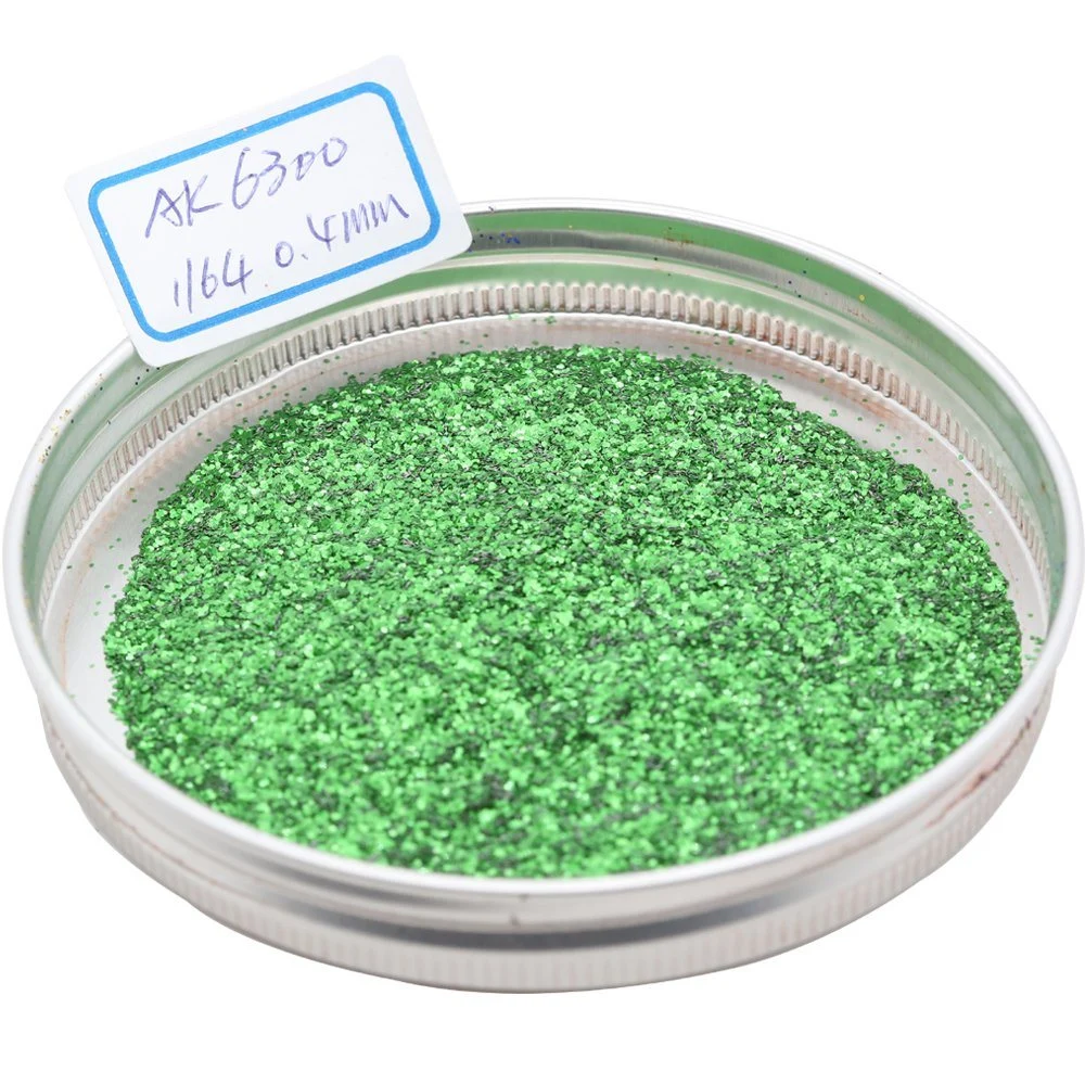 Neu Holographisches Lösungsmittel Resistentes Massen-Polyester Nail Reflektierendes Glitter Pulver