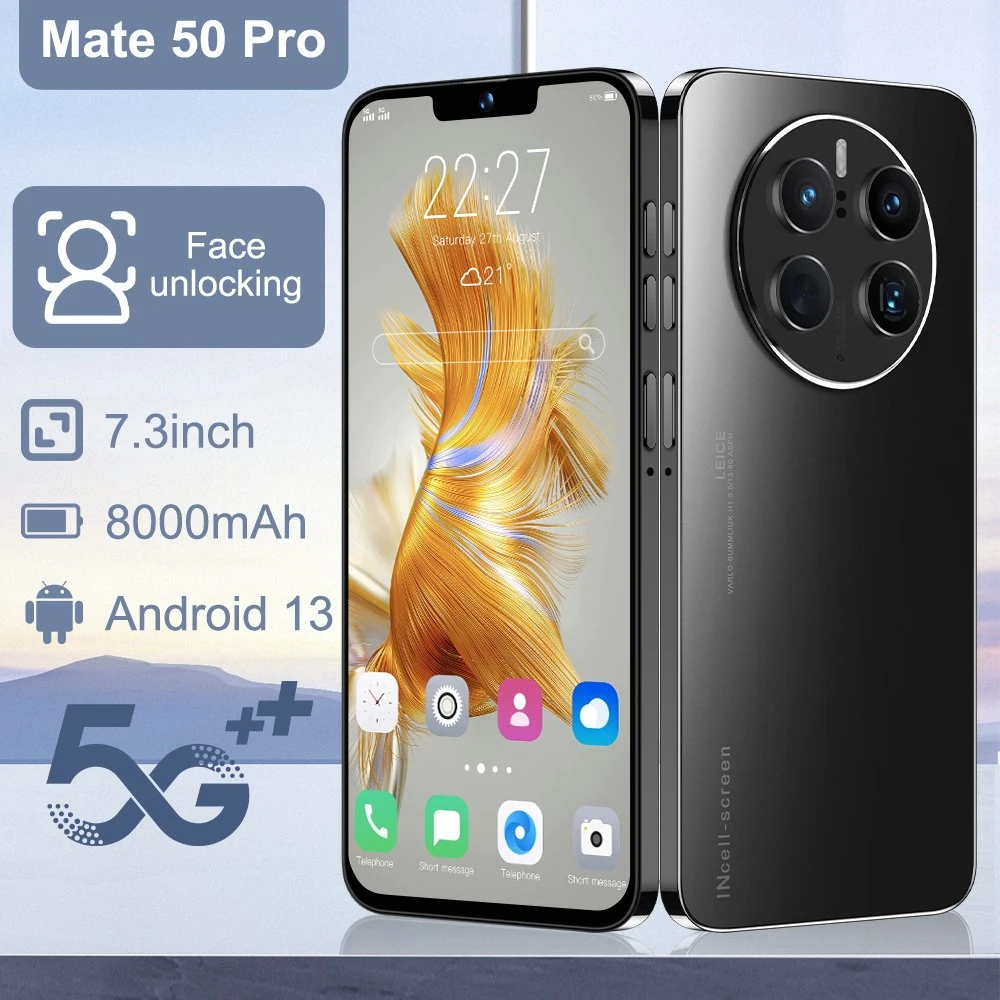 Best Wholesale/Supplier Mate50 PRO Cell Smartphone Model 2GB 16GB, 4GB 64GB, 8GB 512GB, 16GB 1t, Mobile Smart Phone, Viqee OEM/ODM Phones Ready in Stock