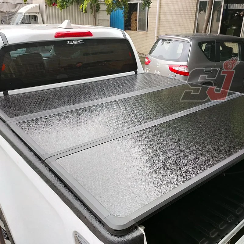 Fabrik Großhandel Pickup Truck Zubehör Roll Bar Einziehbare Roller Deckel Hard Tri-Fold Tonneau Cover für Toyota Hilux Vigo Dmax BT50 RANGER T6 T7 T8 F150