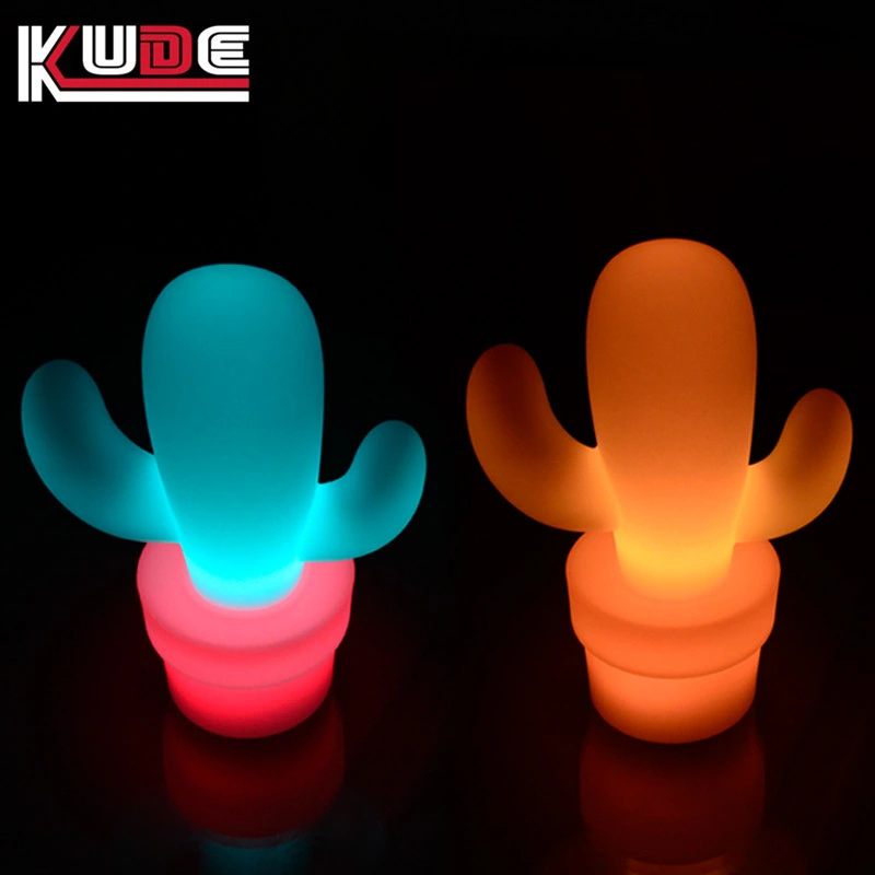 LED Cactus Table Lamp Glowing Cactus Light up and Down Separate Color for Night Party