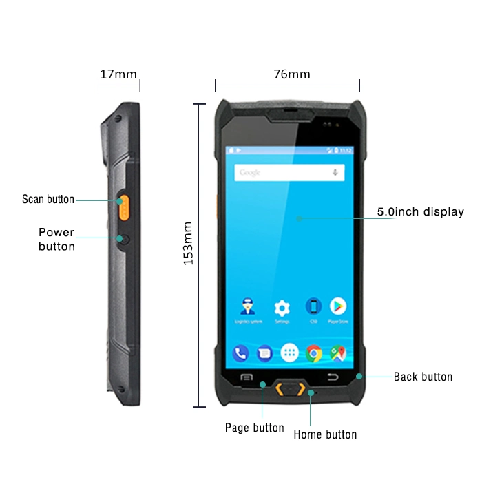 Android 2D Qr Code Reader Handheld Terminal PDA Android Barcode Scanner with NFC RFID Reader Device Pdas C50