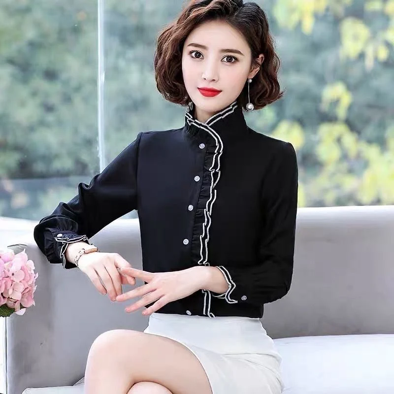 Fashion Korean Style 3couleurs Shirt Women's Business Shirt