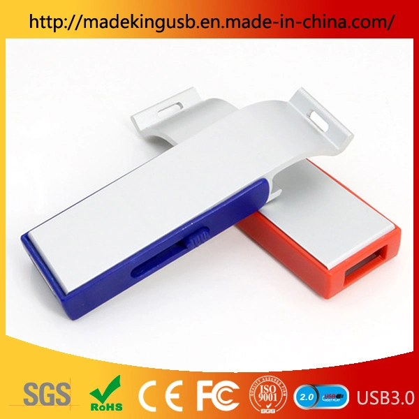 Sliding ABS+Metal Opener USB Flash Drive/ Beautiful Color USB Stick Factory Free Laser Engraving Logo