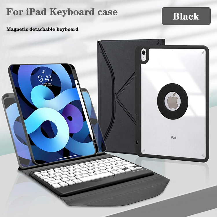 New with Pencil Holder Clear Back Sheel Keyboard Case for iPad PRO 12.9 Inch 2021 5th/4th/3rd Generation