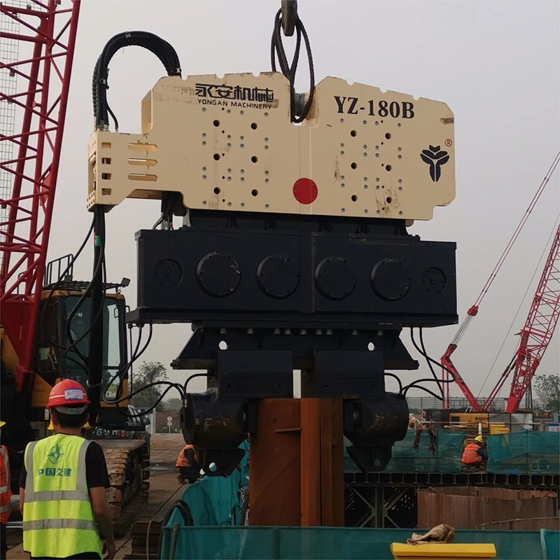 Marteau vibrant hydraulique pour équipement de battage de pieux adapté à l'enfoncement et au tirage des pieux - Yongan Machinery