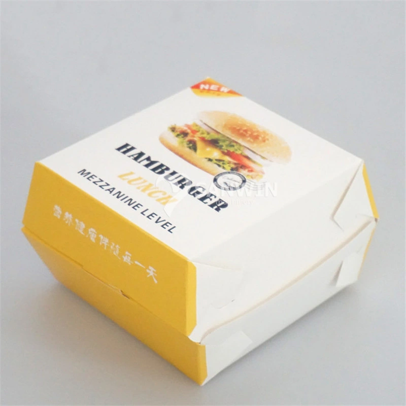 Caixa pequena refeição alimentar papel Kraft descartáveis de papelão Papelão Almoço Burger casa fazendo máquina de formação