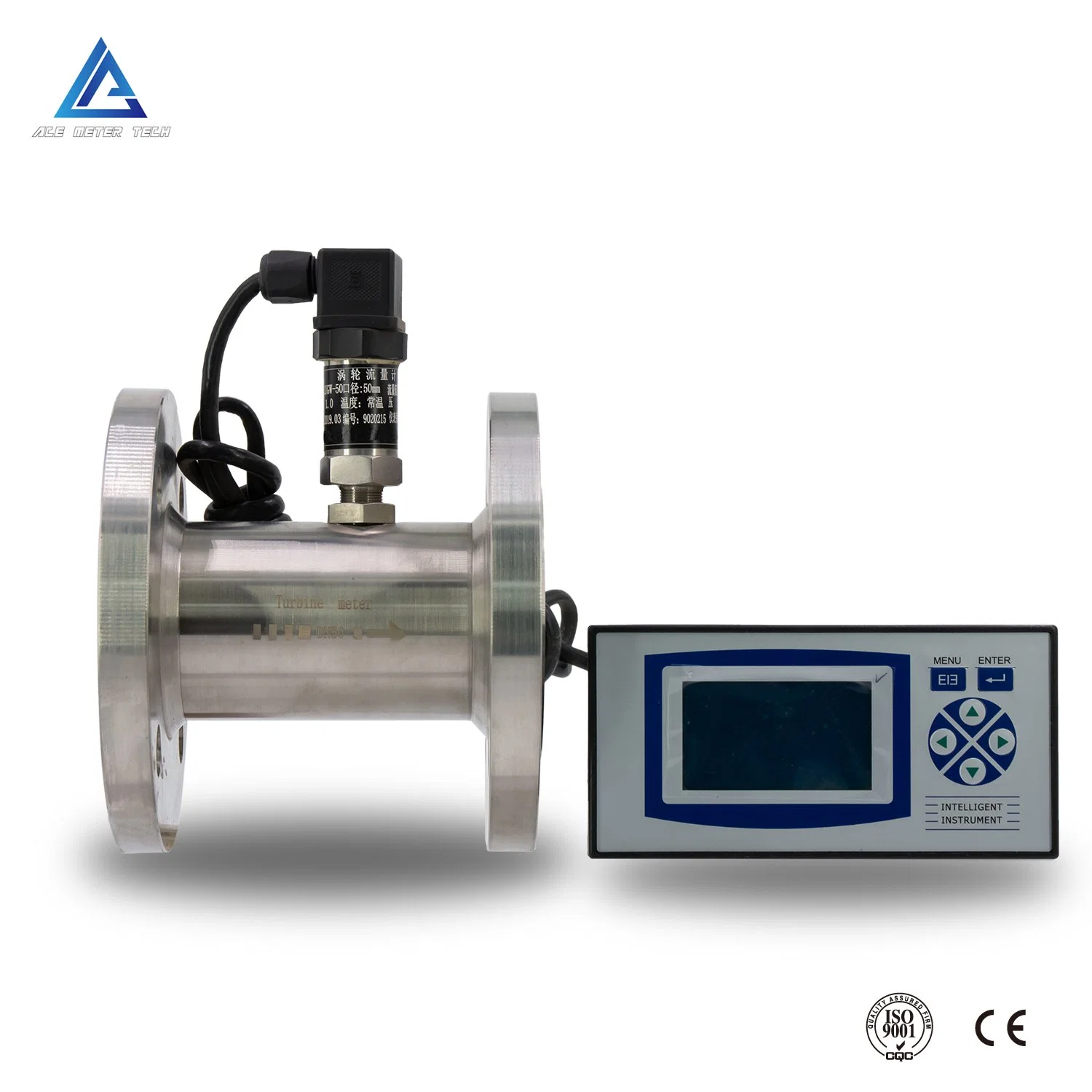 Wide Measure Range Sanitary Liquid Turbine Flowmeter Food Grade Liquid Turbine Flow Meter for Water