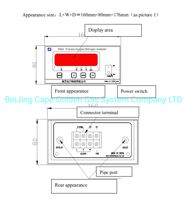 Medical Oxygen Analyzer Cheap Price Precise Oxygen Meter P860