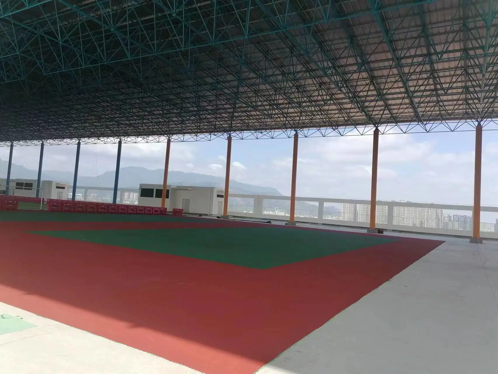 Campo de voleibol com material de superfície acrílico para todas as condições climatéricas com o melhor preço