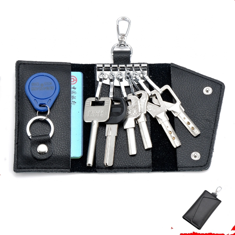 Car Key Bag Genuine Leather Waist Hanging Manufacturer Wholesale Men's Multi Functional Key Bag Card Holder