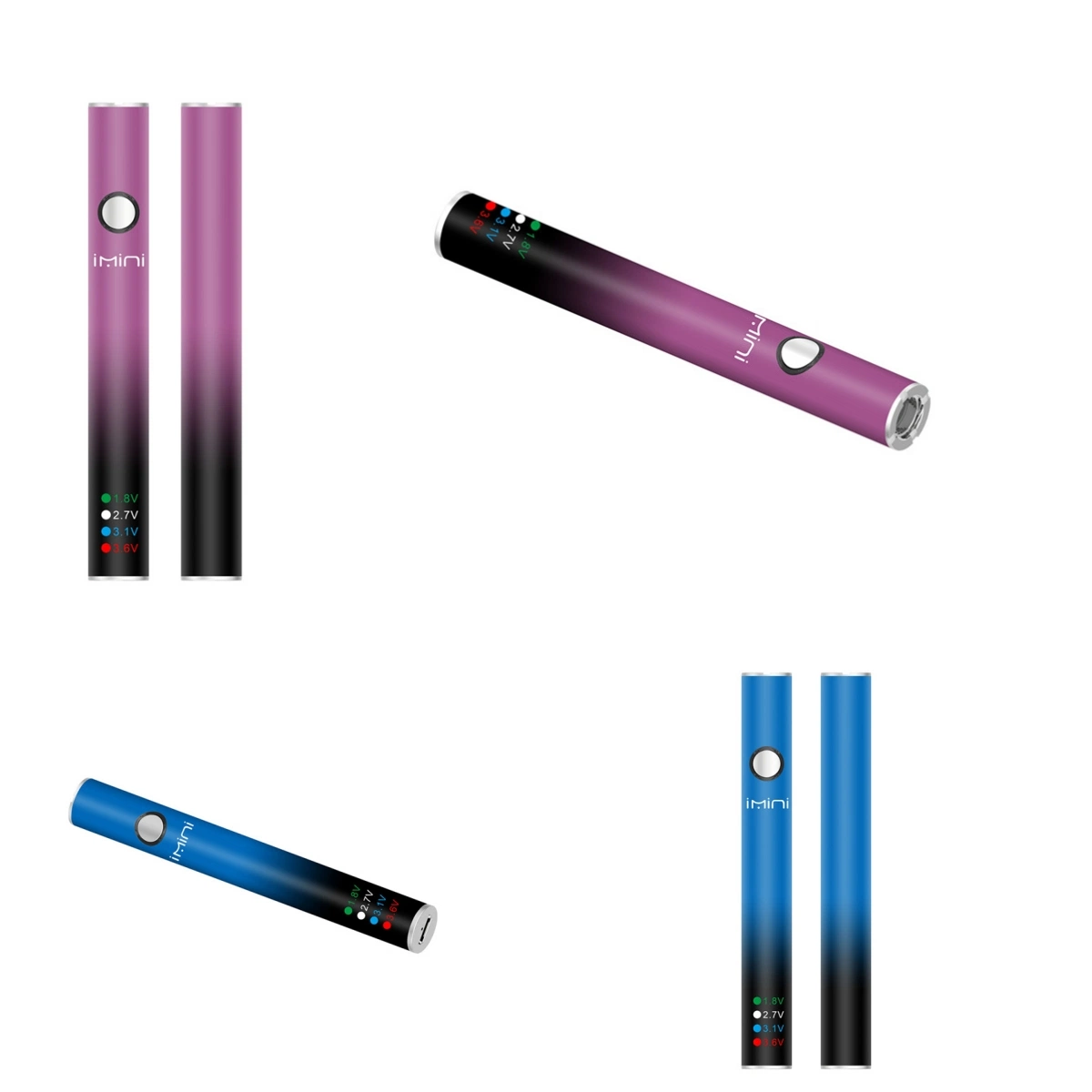 2023 Cabo USB colorido de 510 fios, Hot Selling, Pré-aquecimento recarregável E bateria de caneta de Vape de tensão variável cinco cores especiais Vape Kit de bateria