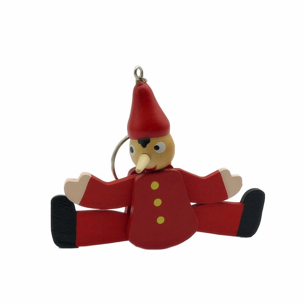 Pinocchio Cartoon Wooden Souvenir Keychains