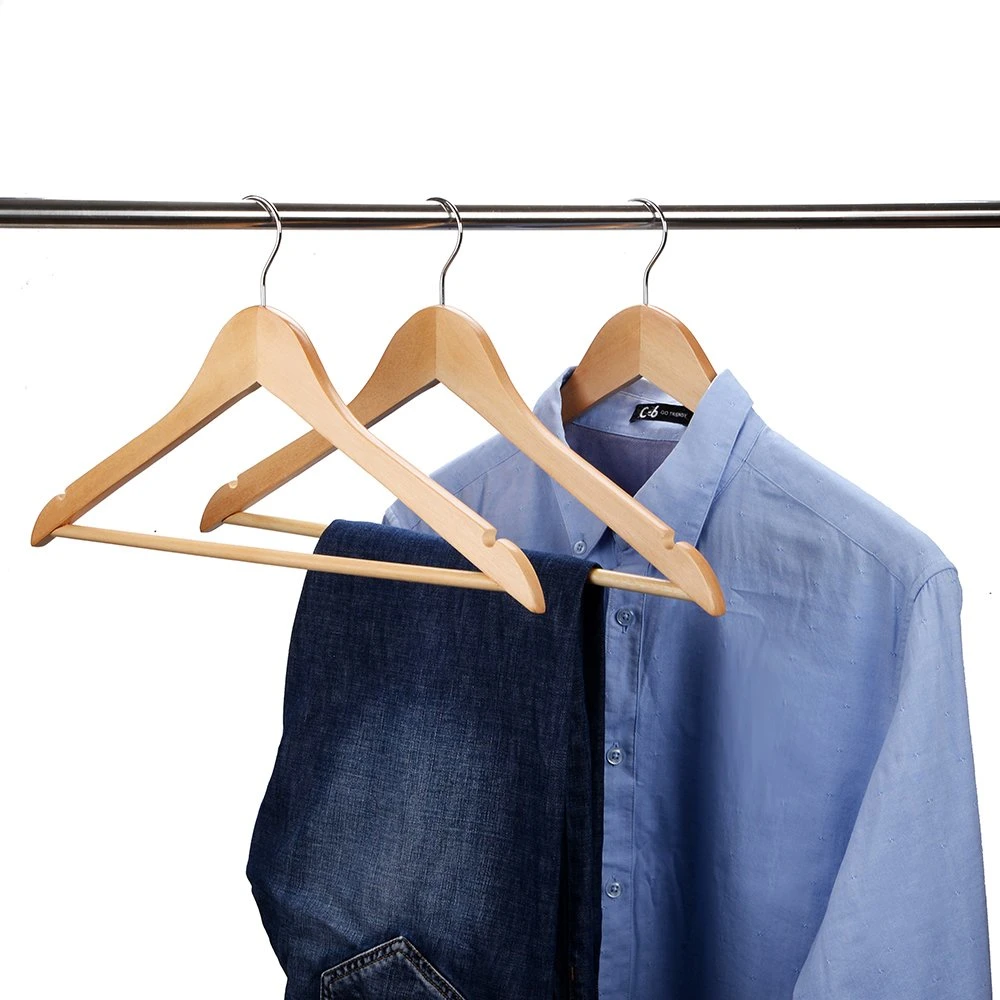 Free Sample China Manufacture Wooden Hangers Clothes Coat Hanger for Wholesale/Supplier