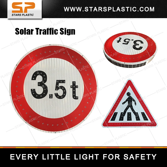 Integrated Aluminum Road Safety Solar LED Traffic Sign