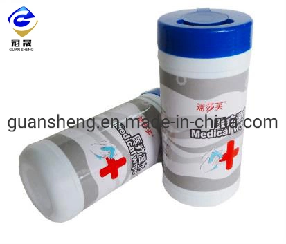 China Factory 100PCS Barrel Packing Medical Tissues Cleaning Wipe
