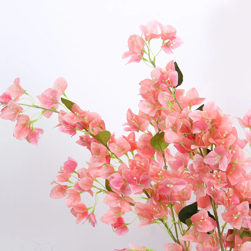 Decoração de Jardim de Casamento por atacado Bougainvillea de Seda com haste única da venda quente Flores pequenas Spray artificial Bougainvillea