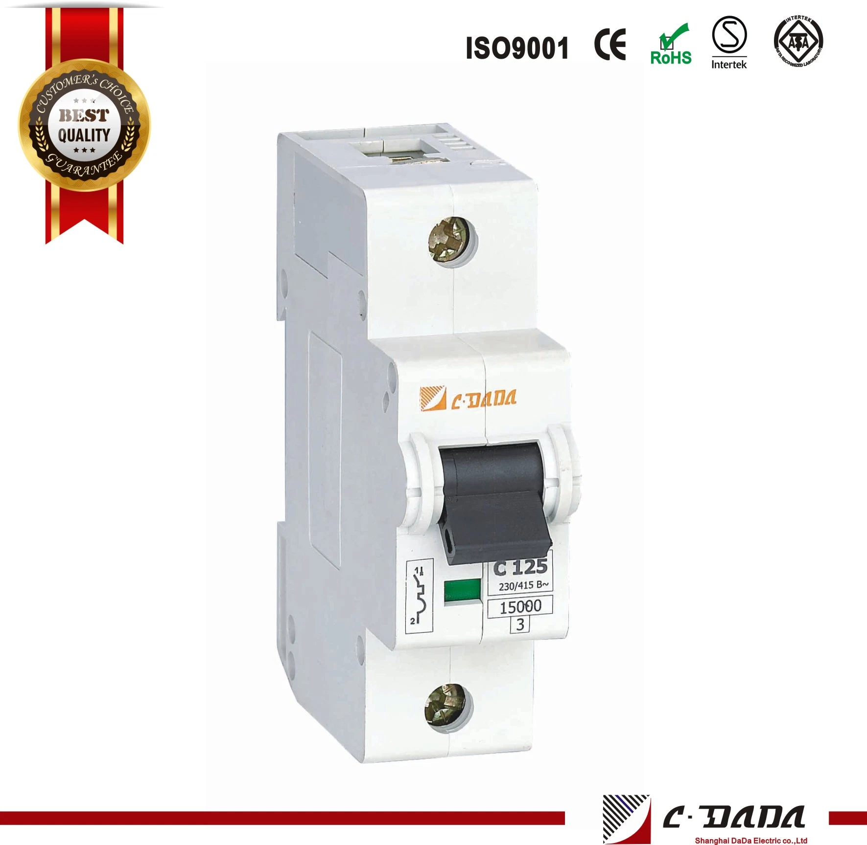 7-125 DAB 15KA 1P, IEC60947-2 disyuntor miniatura MCB