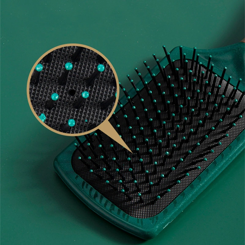 Wholesale/Supplier Dark Green Antistatic Massage Hair Beauty Flat Comb Brush