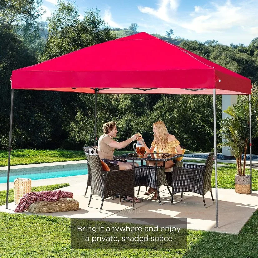 10X10 FUSS 1-Personen Einrichtung Pop-up-Zelt Instant Tragbare Shelter-Red