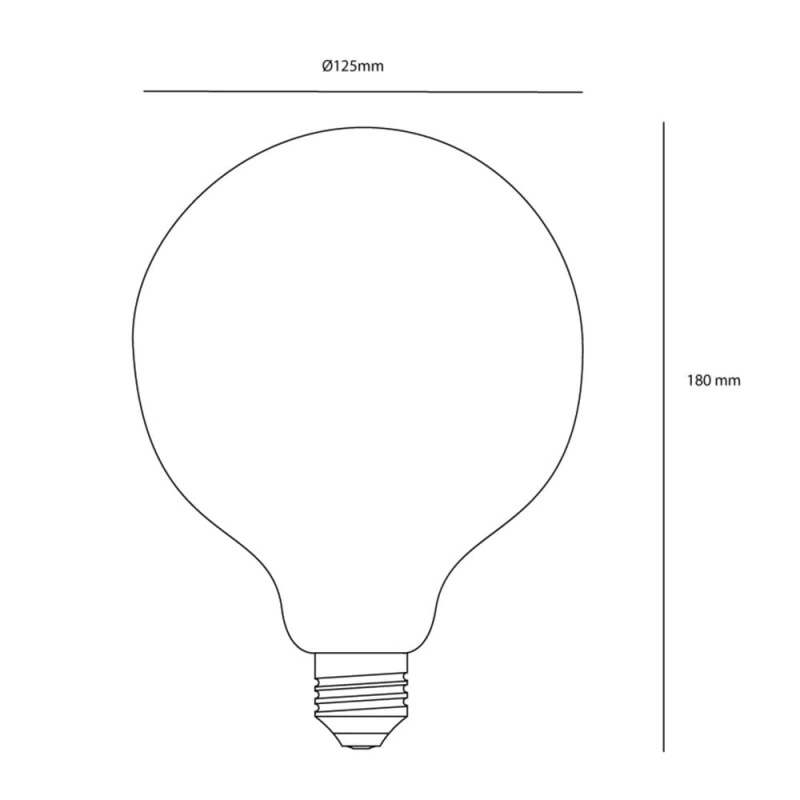 Filament Bulb LED Lamp 12W E27 E26 G125 Dimmable White Energy Saving Light