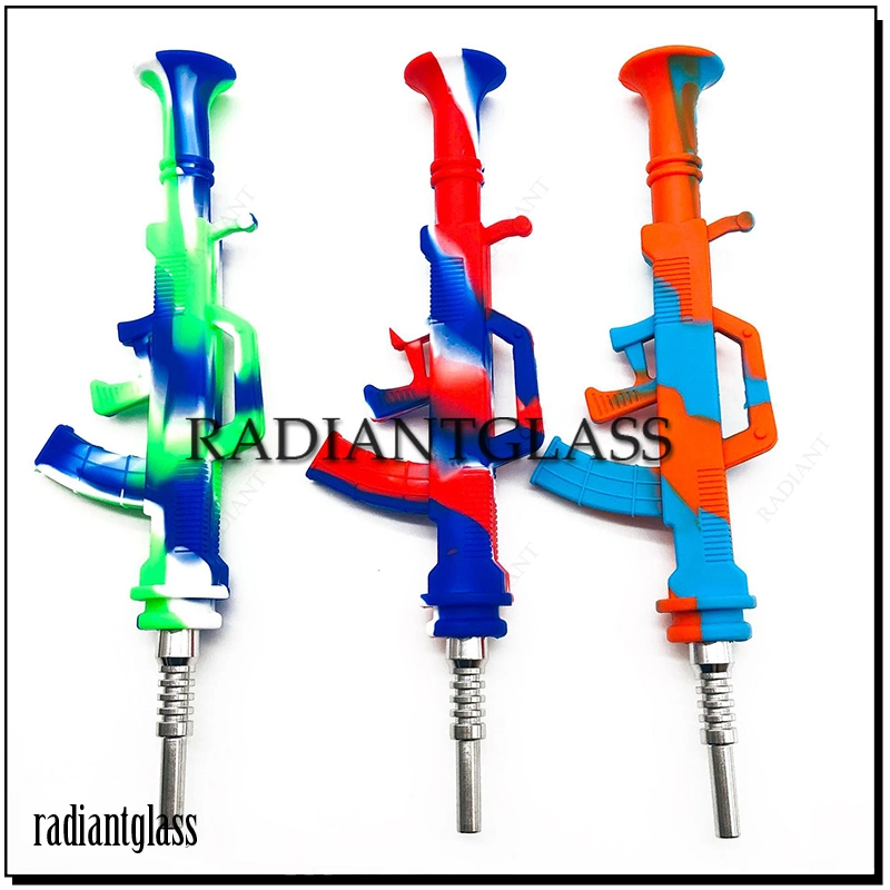 Ak47 Silicone Nector Collector with 14mm Titanium Nails