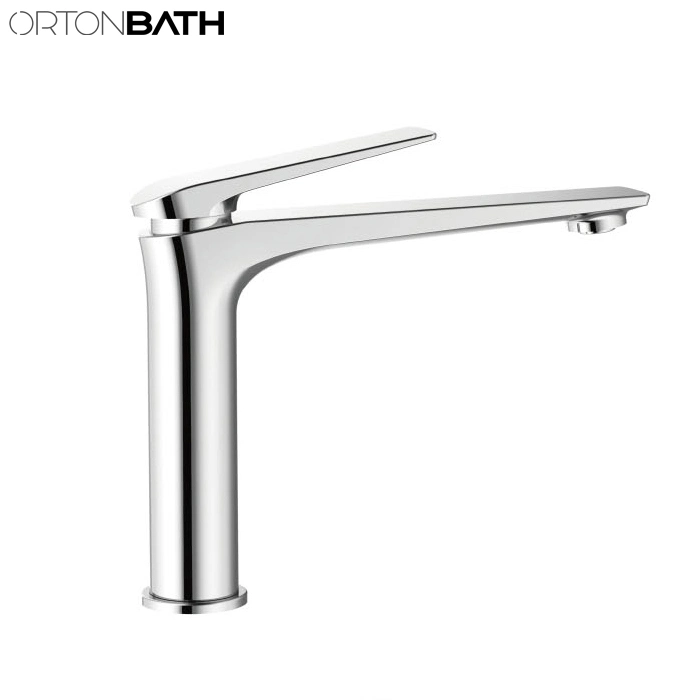 Ortonbath Round Body Brass Deck Mounted Single Lever Bathroom Sink Bath Shower Bidet Bath Basin Kitchen Faucet Mixer Kitchen Water Tap Sink Basin Faucet