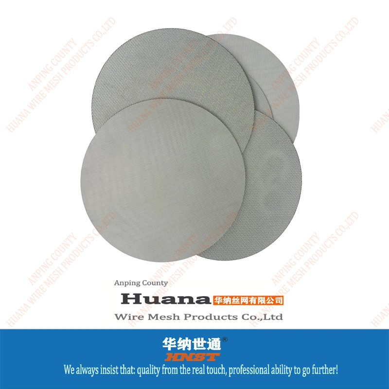 20 30 40 60 80 100 Mesh Ss 304 Plain Twill Weave Stainless Steel Woven Wire Mesh Metal Cloth Round Filter Mesh Disc