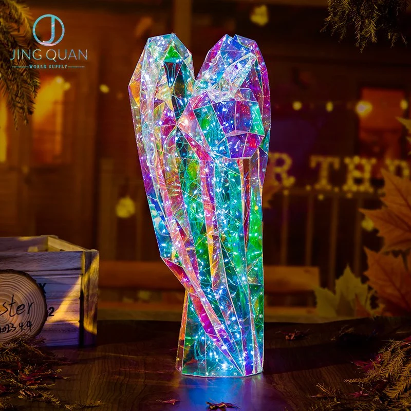Angel 3D LED Nachtlichter Optische verträumte Lampen Weihnachtsdekoration Zubehör Papier Craft Lichter für Frauen Männer