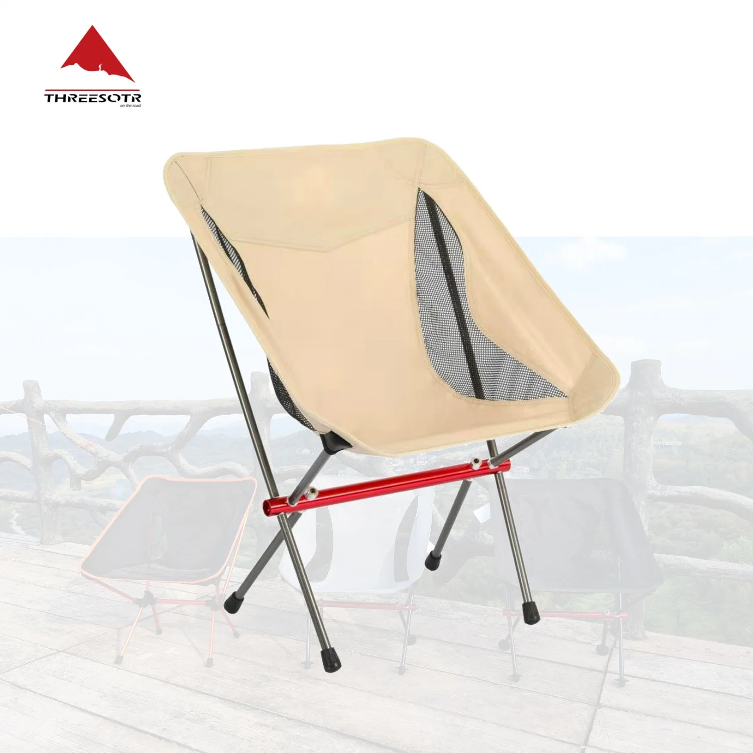 Silla plegable portátil de aluminio duradero para jardín