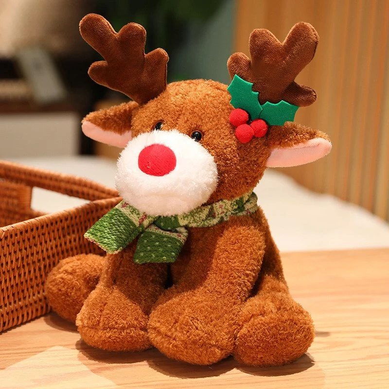 Plush Toy Cute Stuffed Animals Soft PP Cotton Pilling Cartoon Christmas Elk Doll Plush Toys