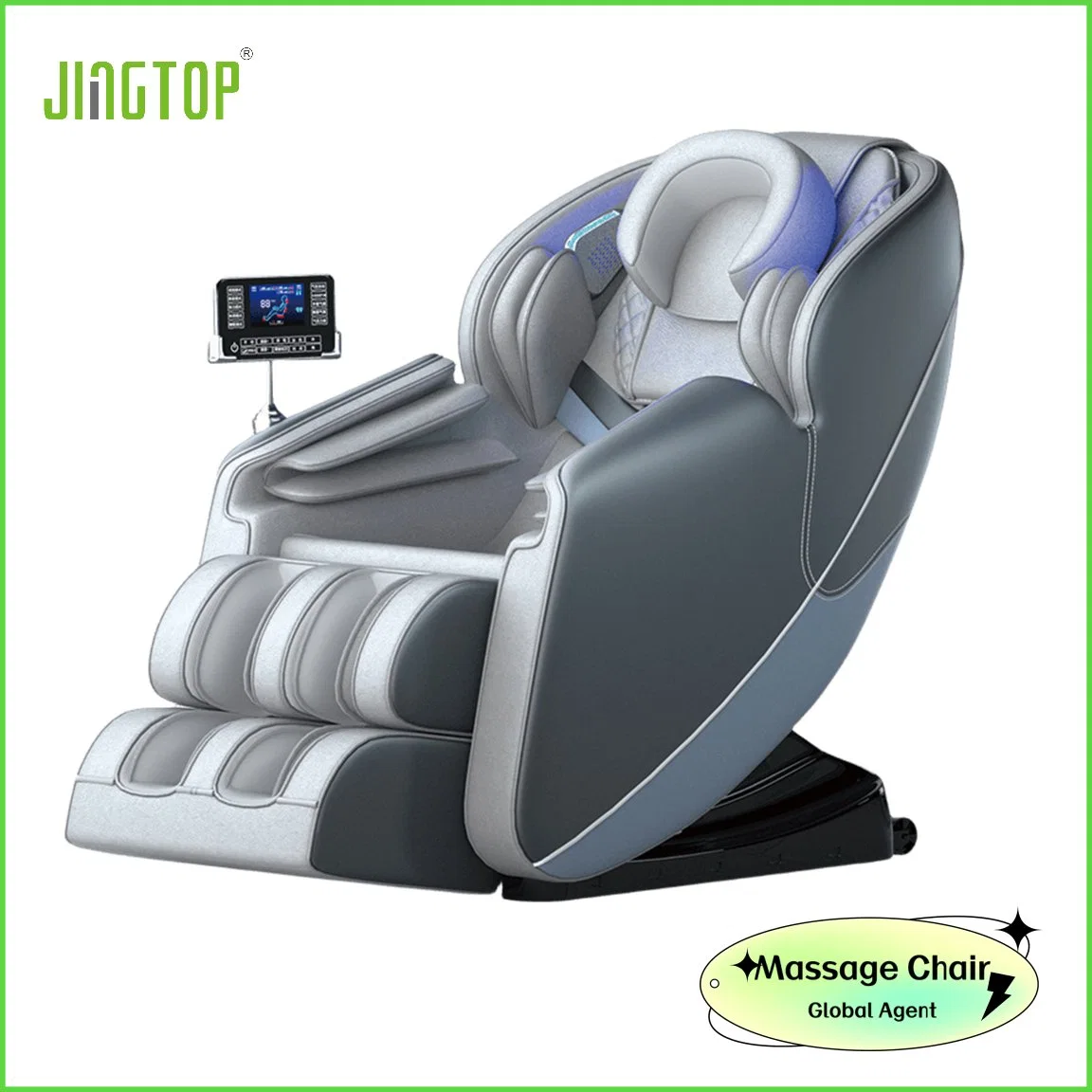 Jingtop Chaise de massage professionnelle intelligente avec chauffage intégré et contrôle vocal AI