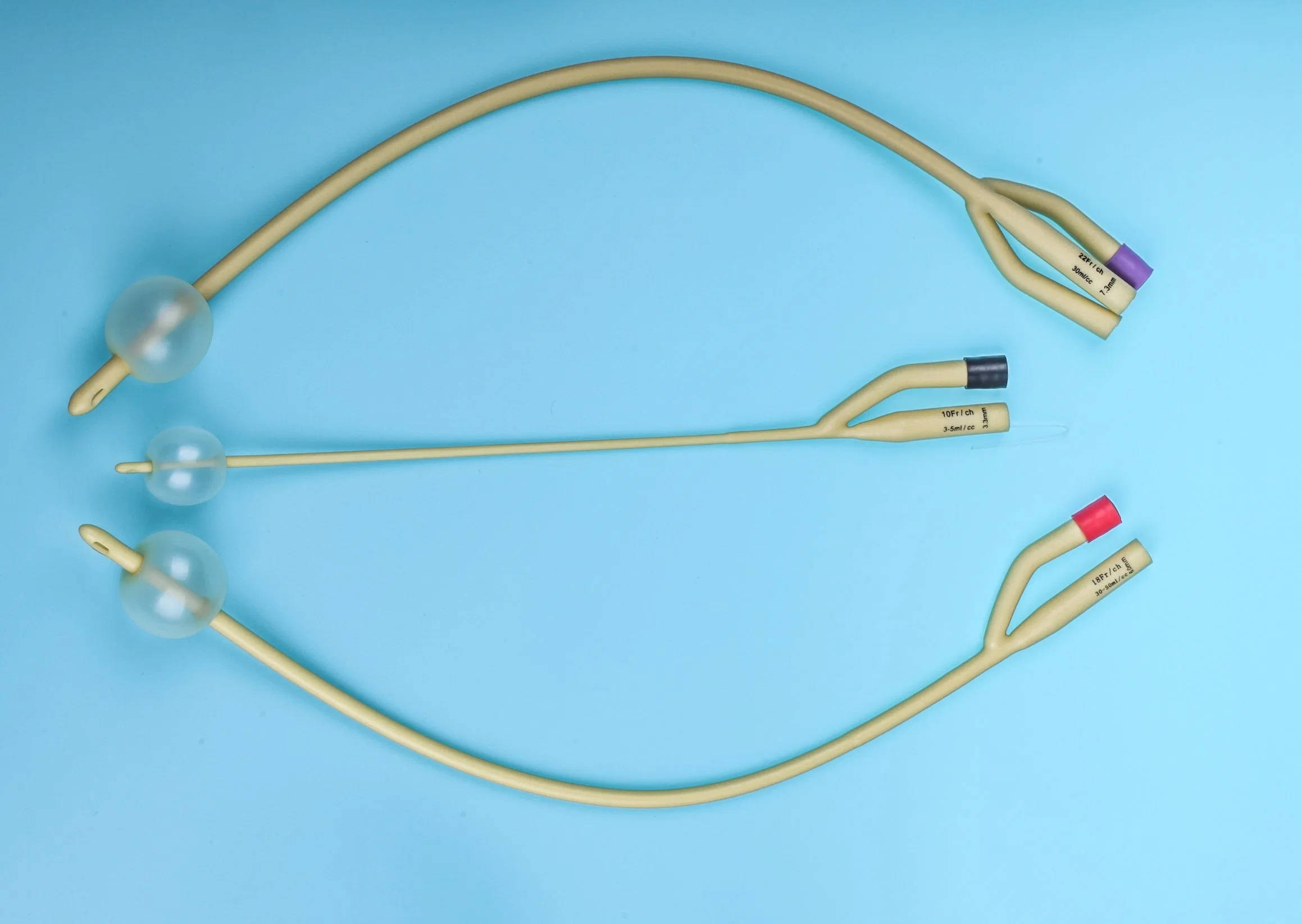 100% Medical Latex Urethral Foley Catheter 3 Way