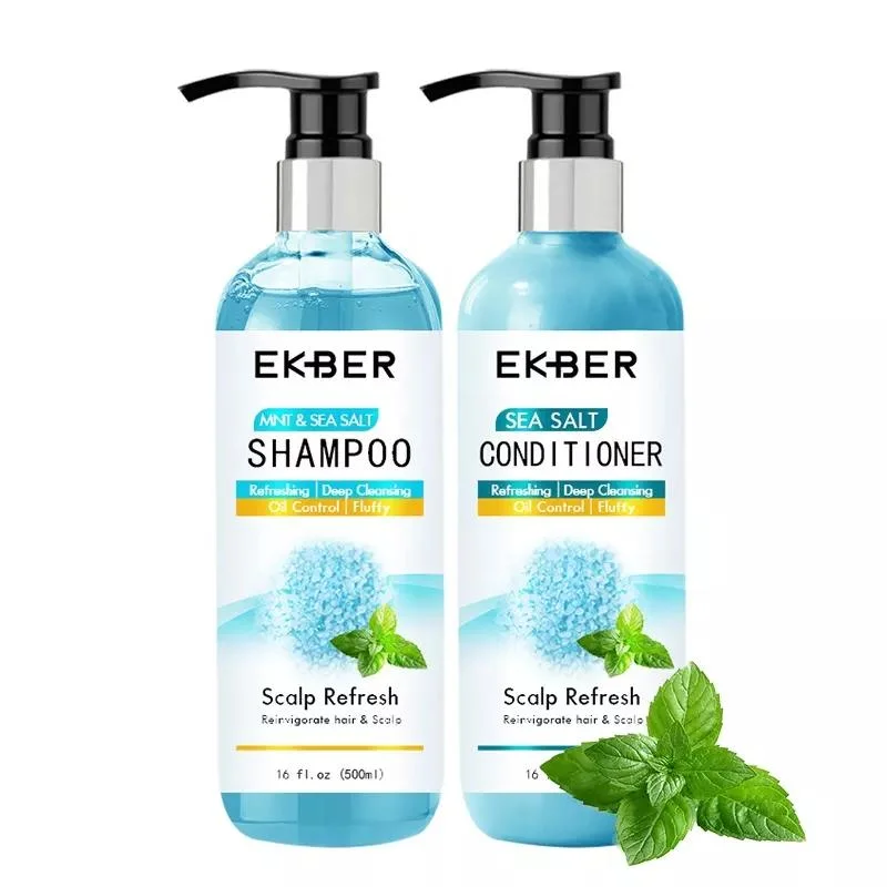 Sea Salt Shampoo Scalp Care Hair Treatment Exfoliating Anti Itchy Dandruff Removal Shampoo Conditioner Set