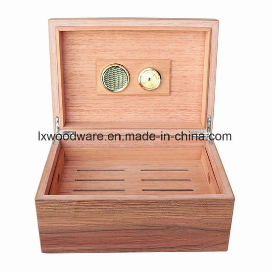 L'artisanat en bois marron finition piano Humidor Cigar Box