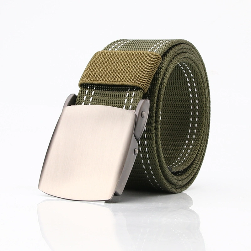 Unisex Tactical Belt Top Quality 4 mm Thick 3.8 Cm Wide Casual Canvas Belt Outdoor Alloy Automatic Buckle Men Belt 110-140cm