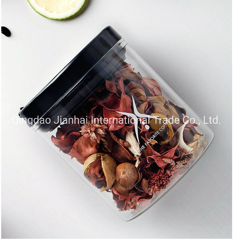 Elastic Button Type Sealed Food Storage Tank Glass Bottle