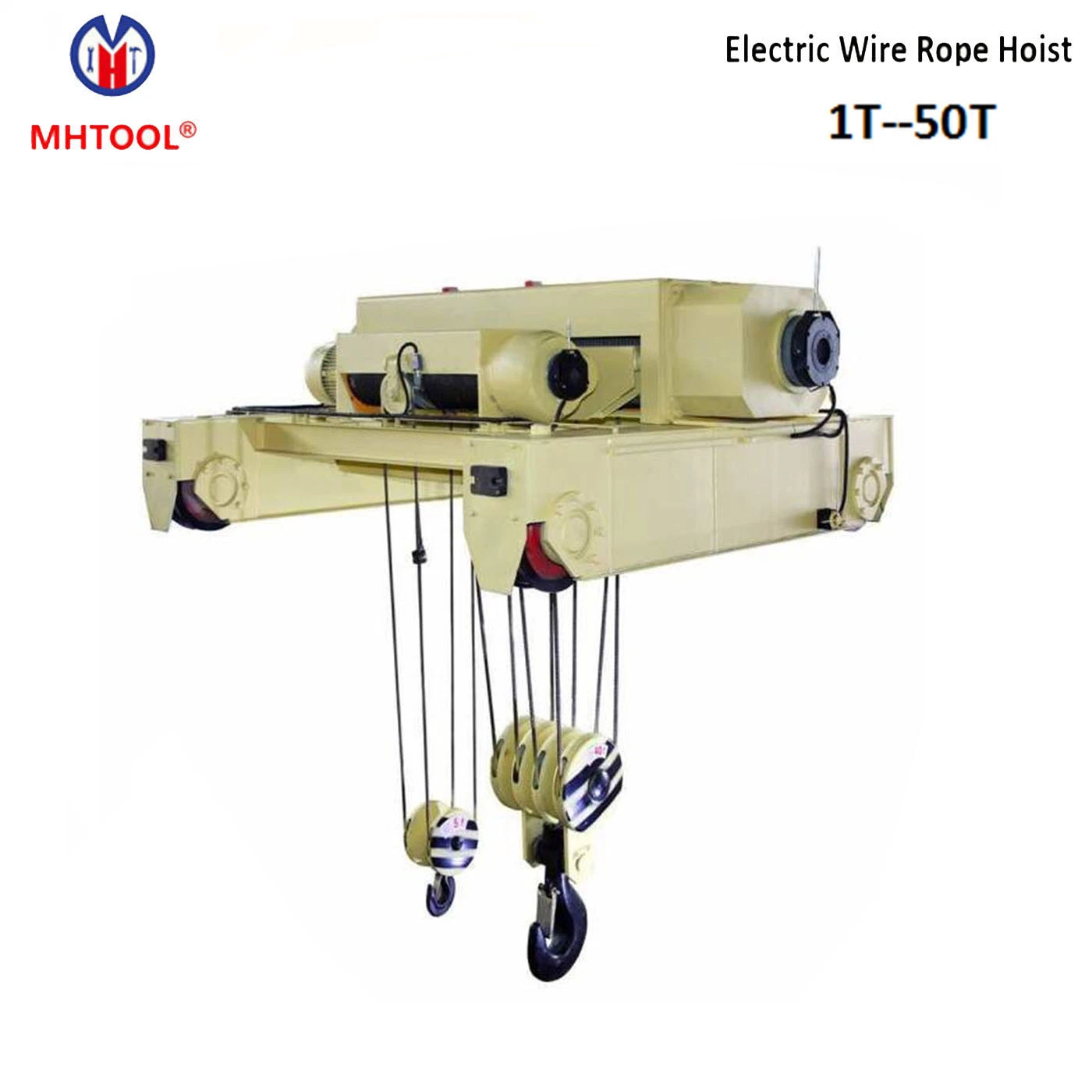 16ton Electric Wire Rope Hoist for Single Rail Crane with Twin Hooks China Supplier