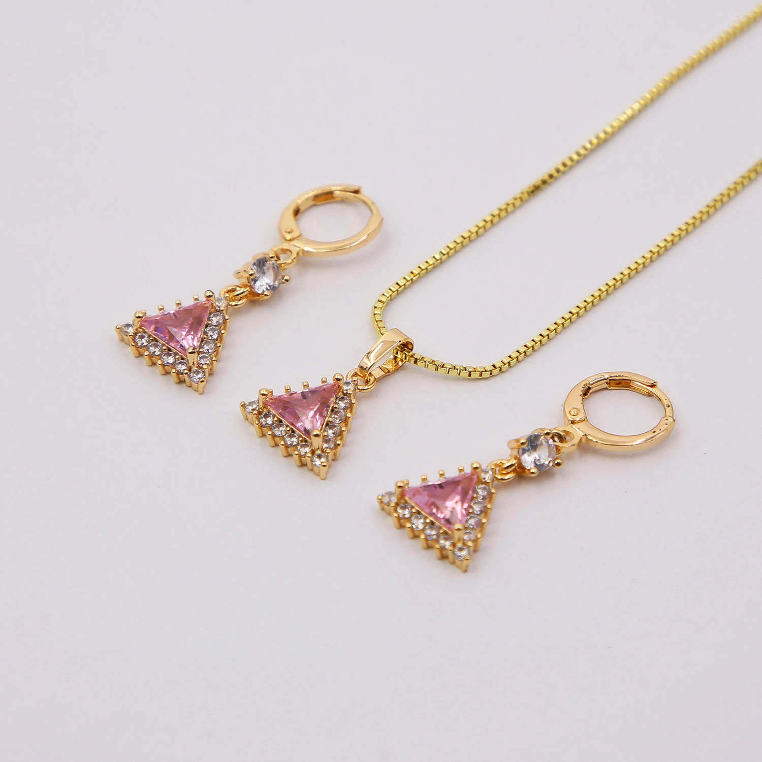 Hot Sale Fashion 18 K Gold Plated Imitation Jewelry Set for Wedding