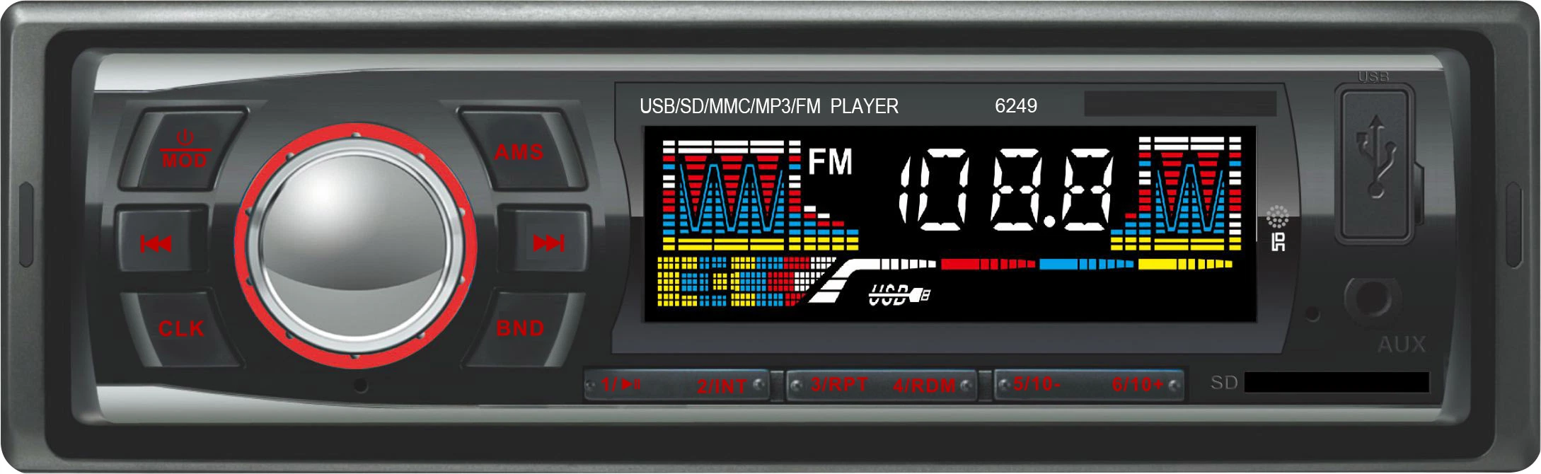 Double USB Car Consumer Electronics MP3 Audio Head Unit