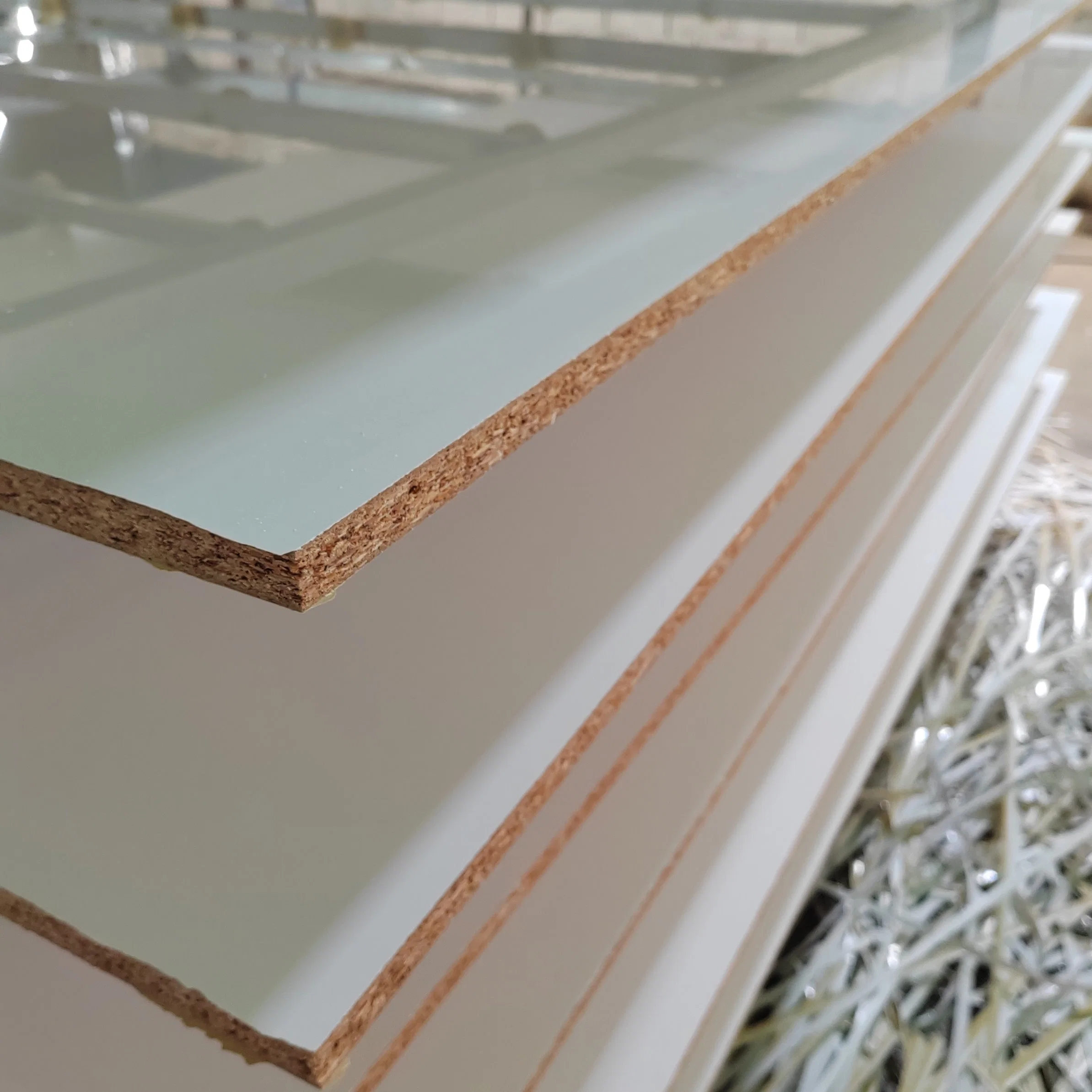 High quality/High cost performance  12mm 16mm 18mm White Melamine MFC Board for Furniture Particle Board