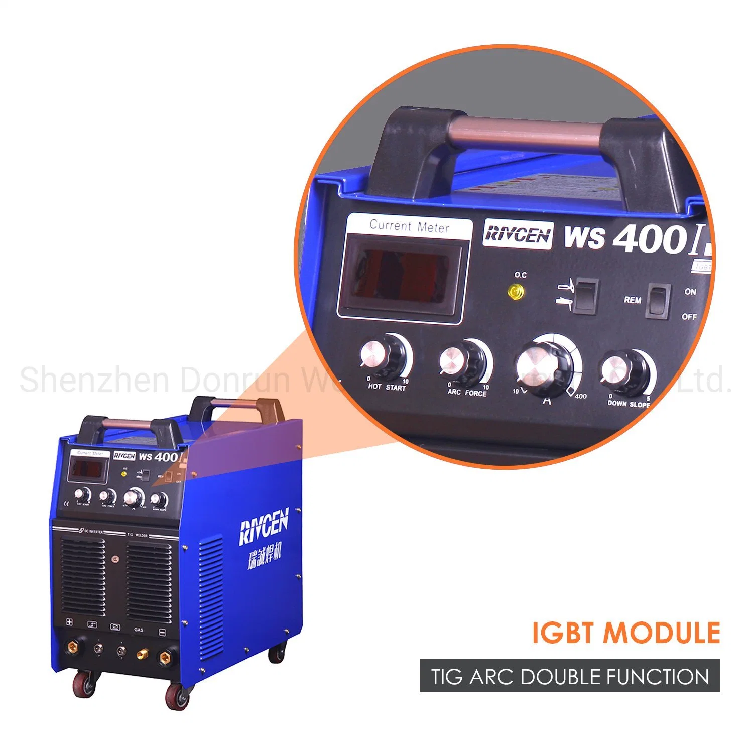 Módulo de la tecnología IGBT, TIG SOLDADOR 400ij inversor DC TIG/Arc solo pulso de la máquina de soldadura TIG