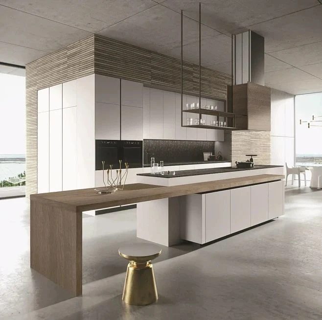 Foshan Manufacturers Modern Simple Italian Whole Wall Mounted Wood Kitchen Cabinets