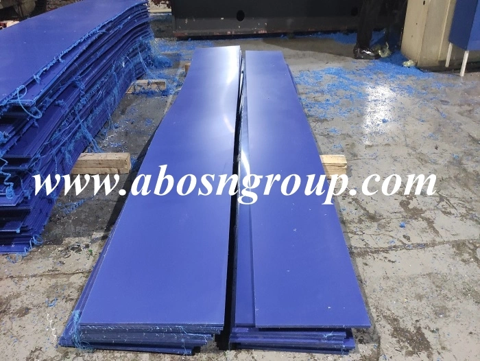 Customized Polyethylene Blue PE500 Sheet Strips 26mm Thick for Sale