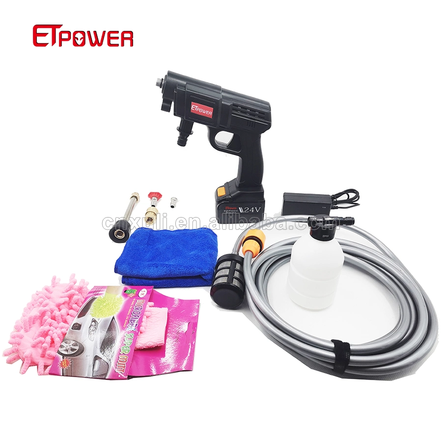 Cordless Portable Car Washer Gun with 21V Rechargeable Battery with Foam Pot
