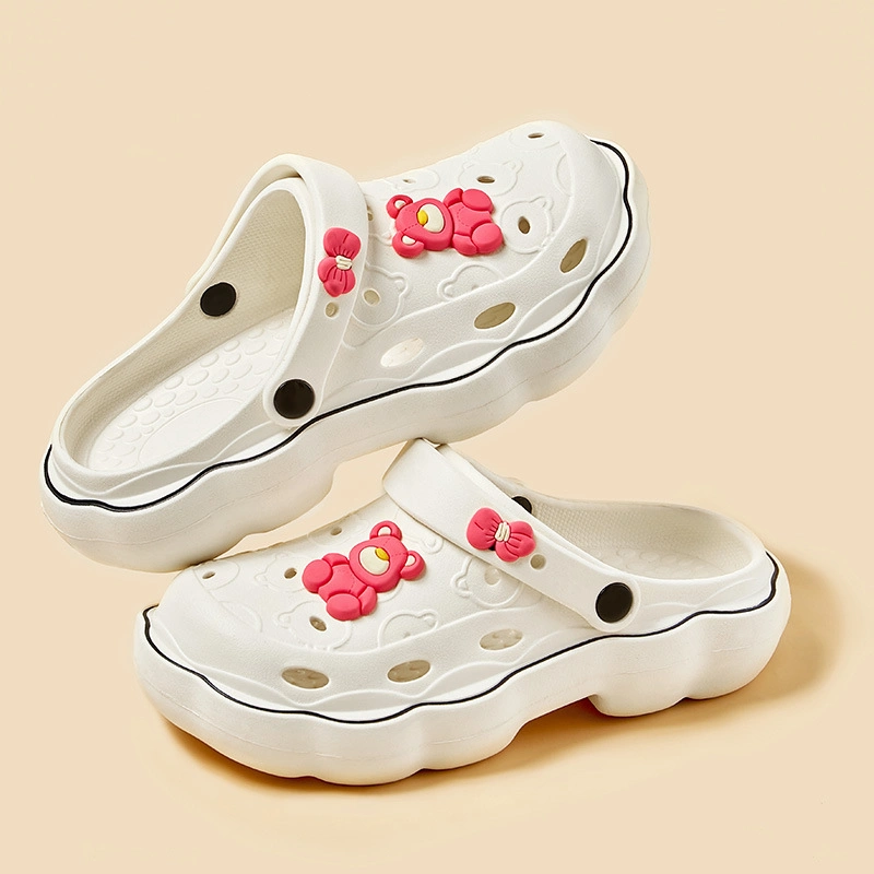 Antelope 2023 Women Garden Clogs Shoes with Charms Comfortable Slip-on Summer Beach Sandals Outdoor Silent Anti-Slip Slide Slipper