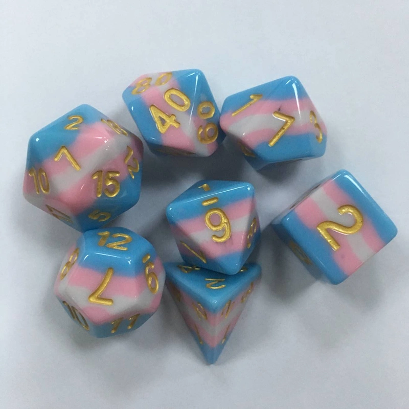 Wholesale/Supplier Colorful Custom Acrylic Resin Board Game Dice Set