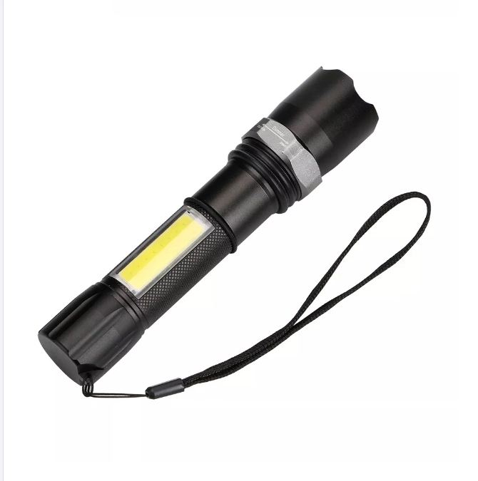 Multi-Functional Zoom Car Safety Hammer Outdoor Rechargeable Torch LED Strong Light Flashlight