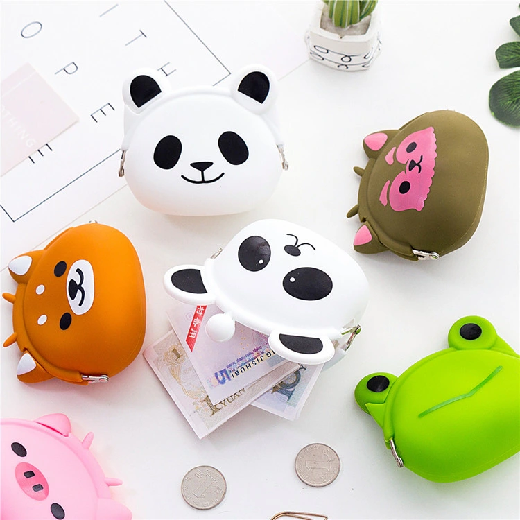 Cute Cartoon Silicone Coin Purse Creativity Pocket Coin Bag Mini Purse Keychain