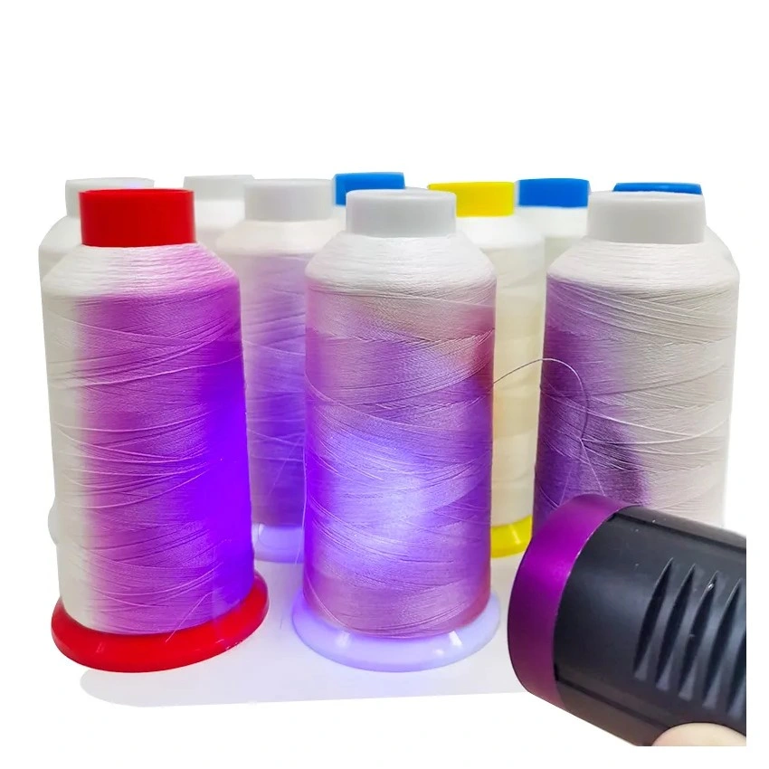 High quality/High cost performance  Color Changing Solar Active Photochromic Polyester Embroidery Thread120d 150d