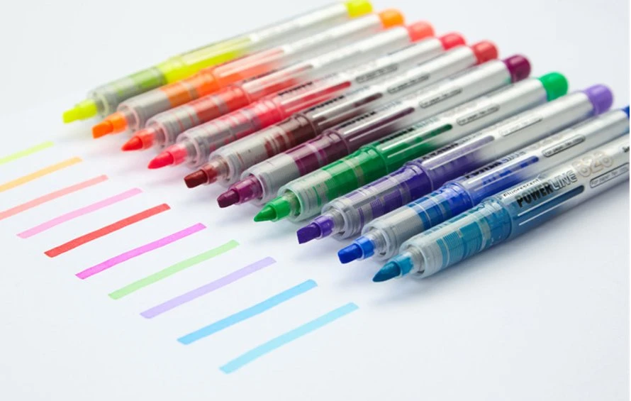 Schreibwaren Bürobedarf Liquid Textmarker, Meißelspitze, 10 Farben, Stift